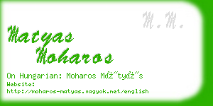 matyas moharos business card